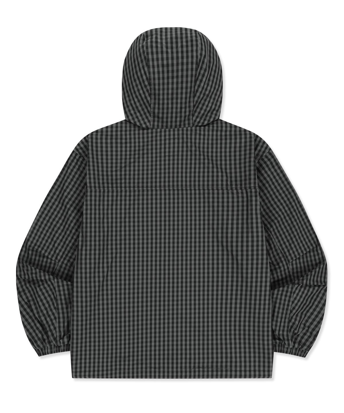 브라운브레스(BROWNBREATH) CHECK WINDBREAKER JACKET - BLACK