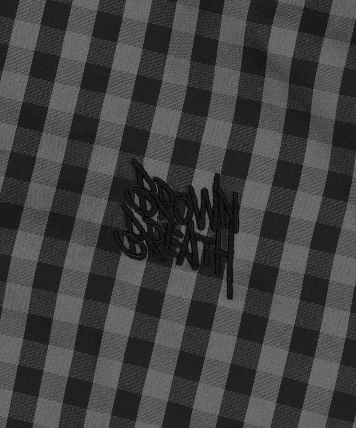 브라운브레스(BROWNBREATH) CHECK WINDBREAKER JACKET - BLACK