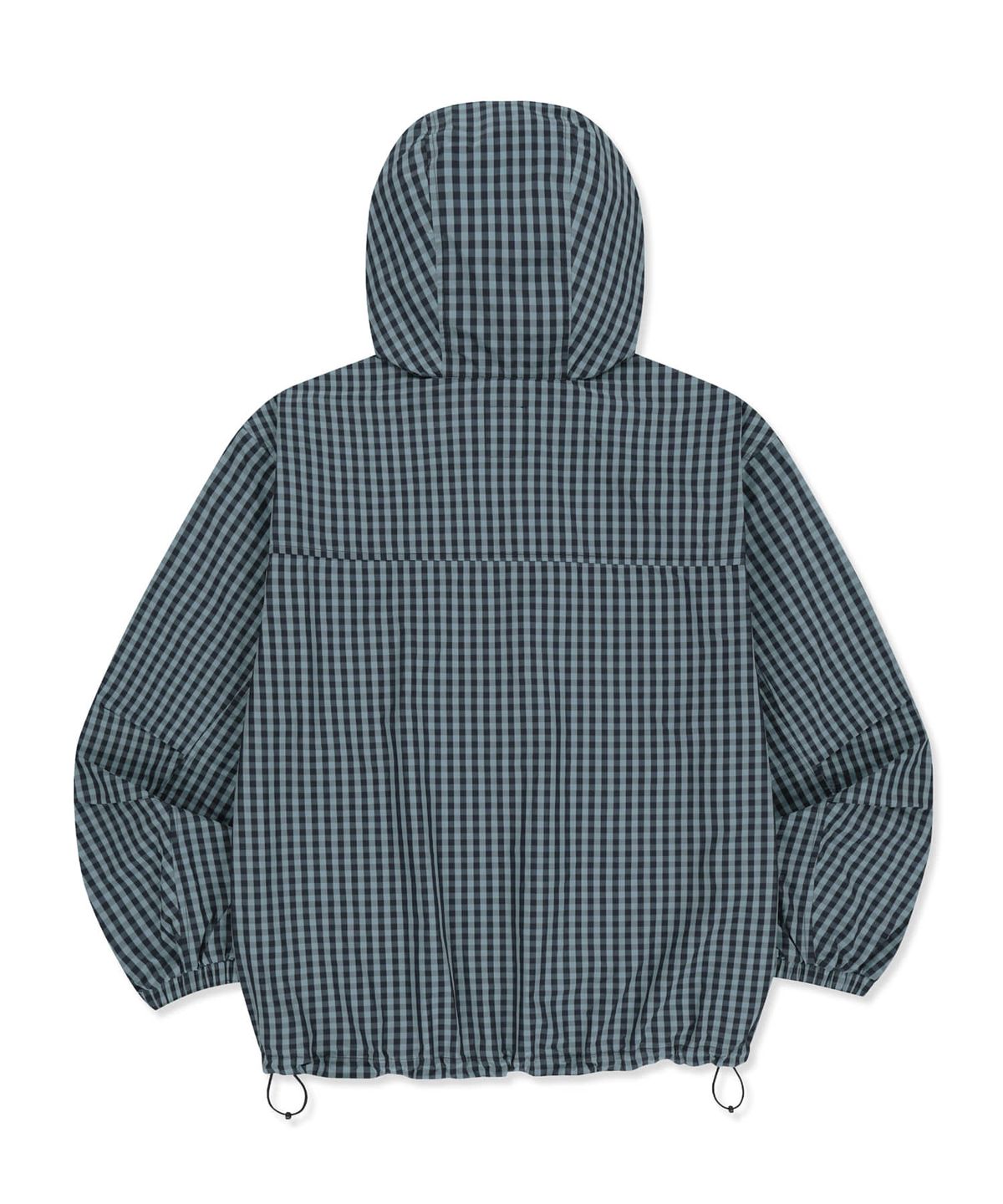 브라운브레스(BROWNBREATH) CHECK WINDBREAKER JACKET - BLUE