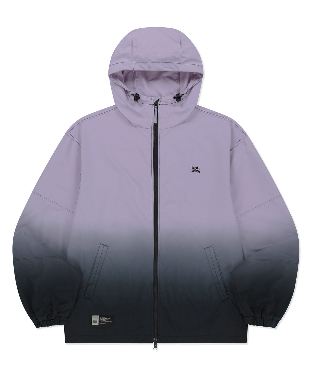 브라운브레스(BROWNBREATH) STEPDYED WINDBREAKER JACKET - BLACK