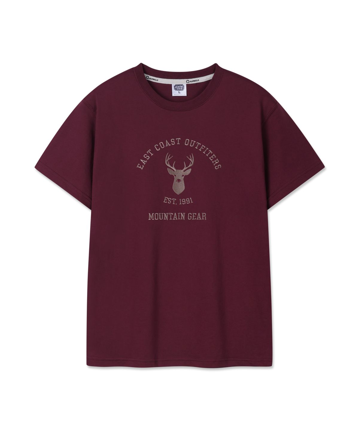 앨빈클로(ALVINCLO) REINDEER 패치 반팔티셔츠 AST3619 (4COLOR)
