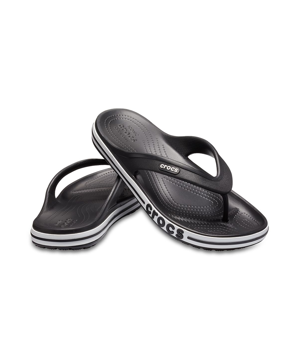 크록스(CROCS) 성인 바야밴드 플립 BKW (26SUFP205393)