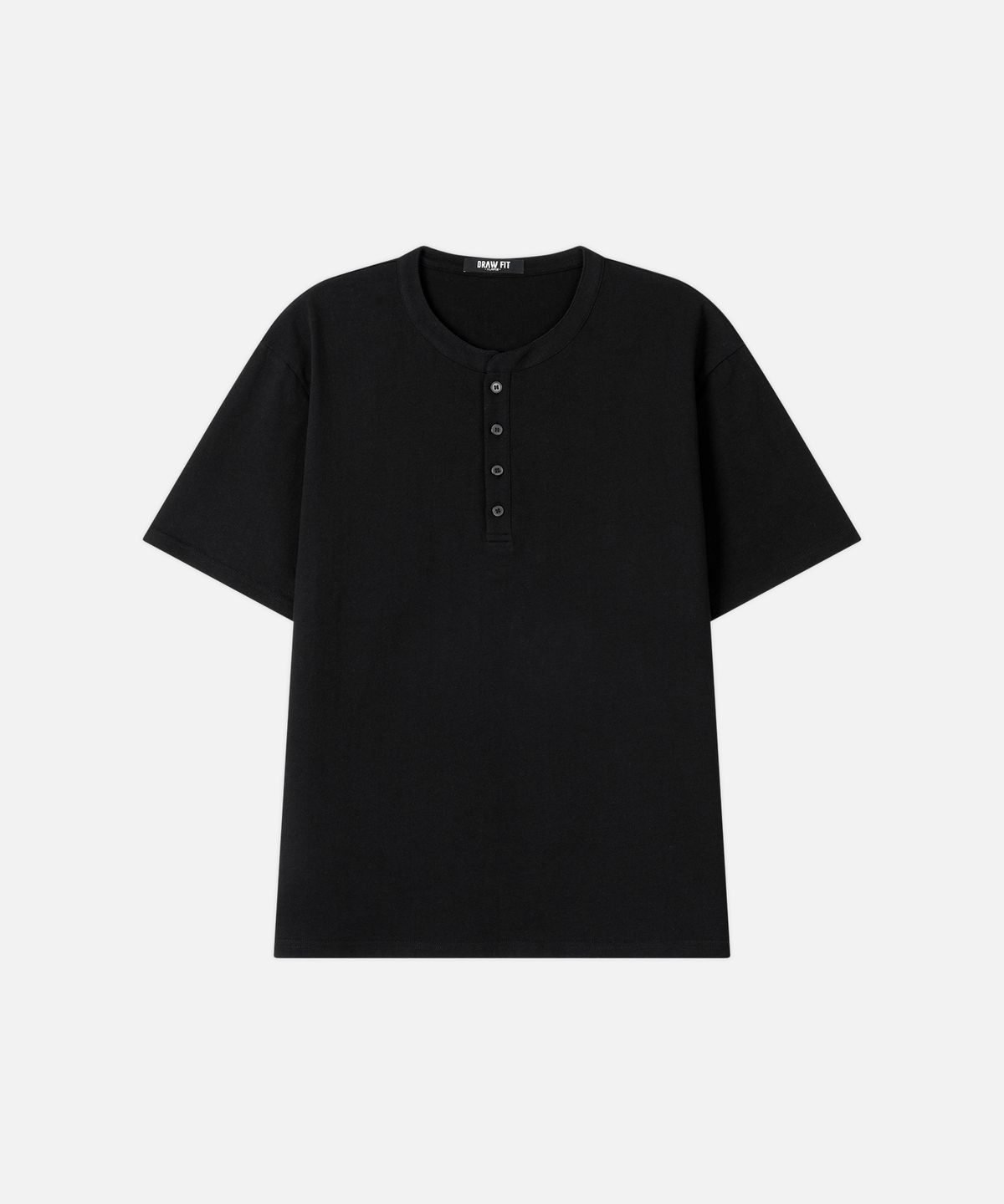 드로우핏(DRAW FIT) 코튼 헨리넥 하프 티셔츠 [3color]