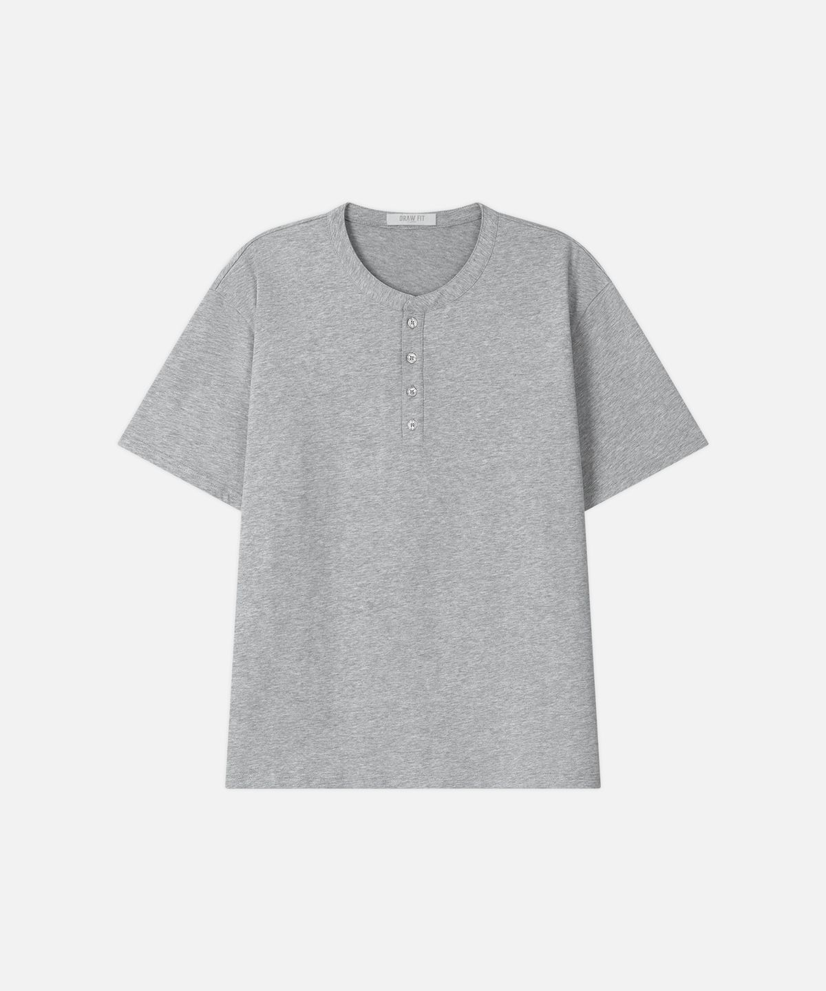 드로우핏(DRAW FIT) 코튼 헨리넥 하프 티셔츠 [3color]