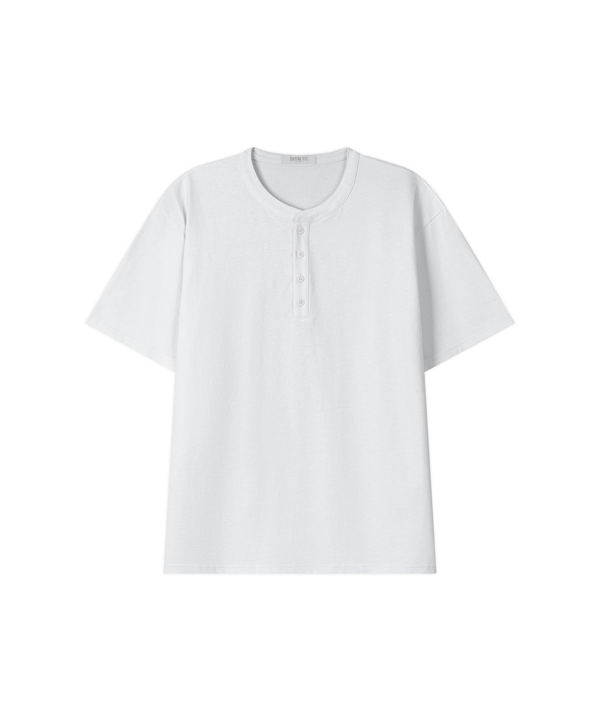 드로우핏(DRAW FIT) 코튼 헨리넥 하프 티셔츠 [3color]