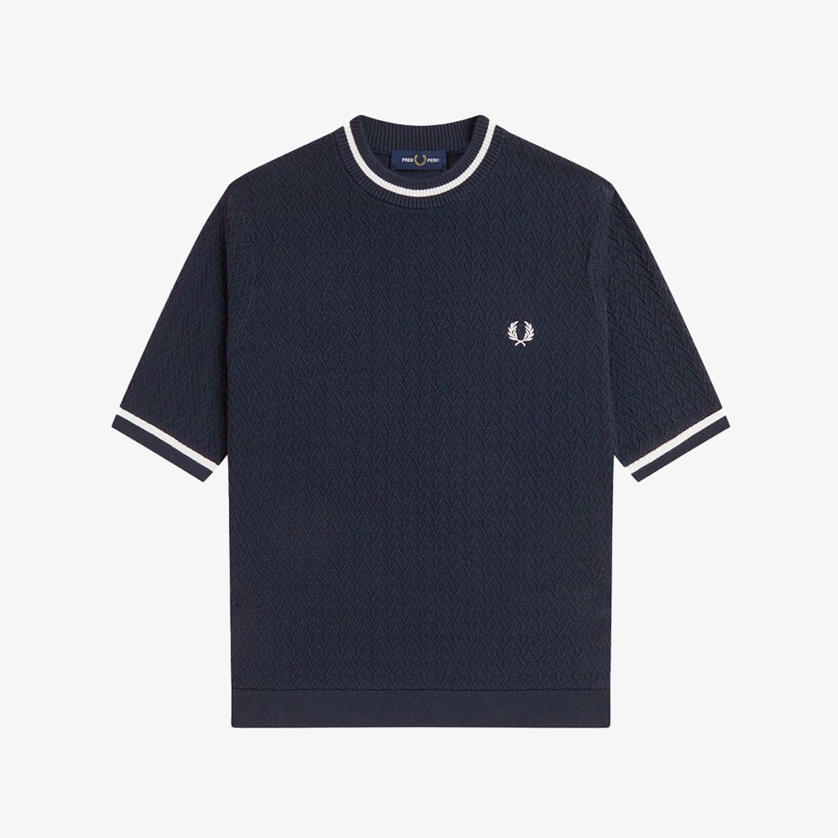 프레드페리(FRED PERRY) [Womens] 텍스쳐드 니트 탑 - 네이비 AFPF2612131-608