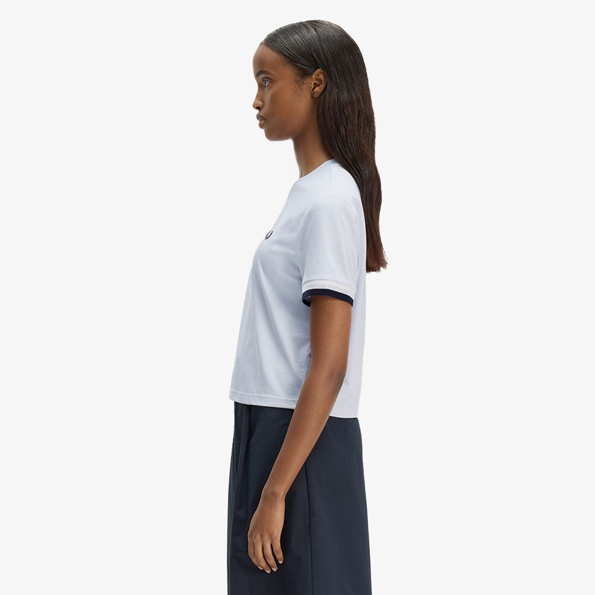 프레드페리(FRED PERRY) [Womens] 볼드 팁드 티셔츠 - 더스키 블루 AFPF2612179-28A