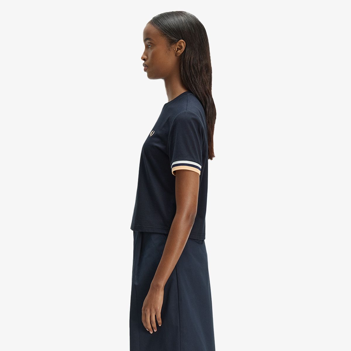 프레드페리(FRED PERRY) [Womens] 볼드 팁드 티셔츠 - 네이비 AFPF2612179-608