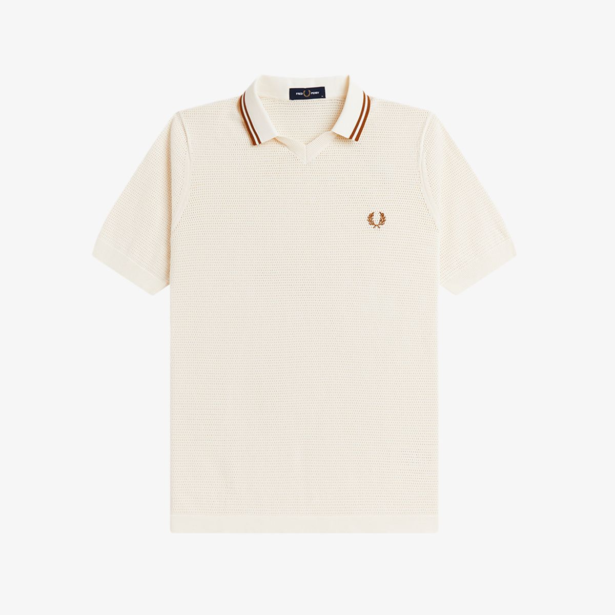 프레드페리(FRED PERRY) [Sharp] 포인텔 니트 셔츠 - 에크루 AFPM2612330-560