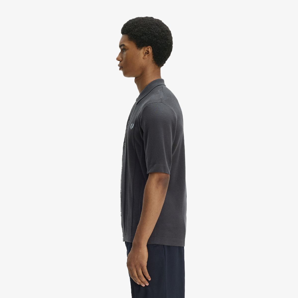 프레드페리(FRED PERRY) [Sharp] 토널 버티컬 스트라이프 니트 셔츠 - 앵커그레이 AFPM2612324-297