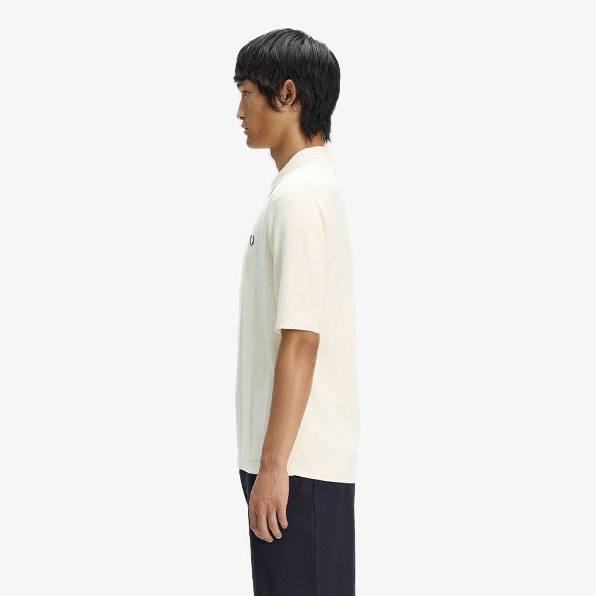 프레드페리(FRED PERRY) [Sharp] 토널 버티컬 스트라이프 니트 셔츠 - 에크루 AFPM2612324-560