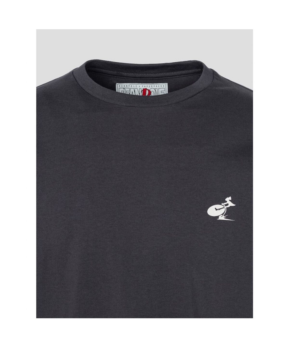 빈폴 멘(BEANPOLE MEN) PAPER PRESS X BEANPOLE 로고 백프린트 티셔츠  애쉬