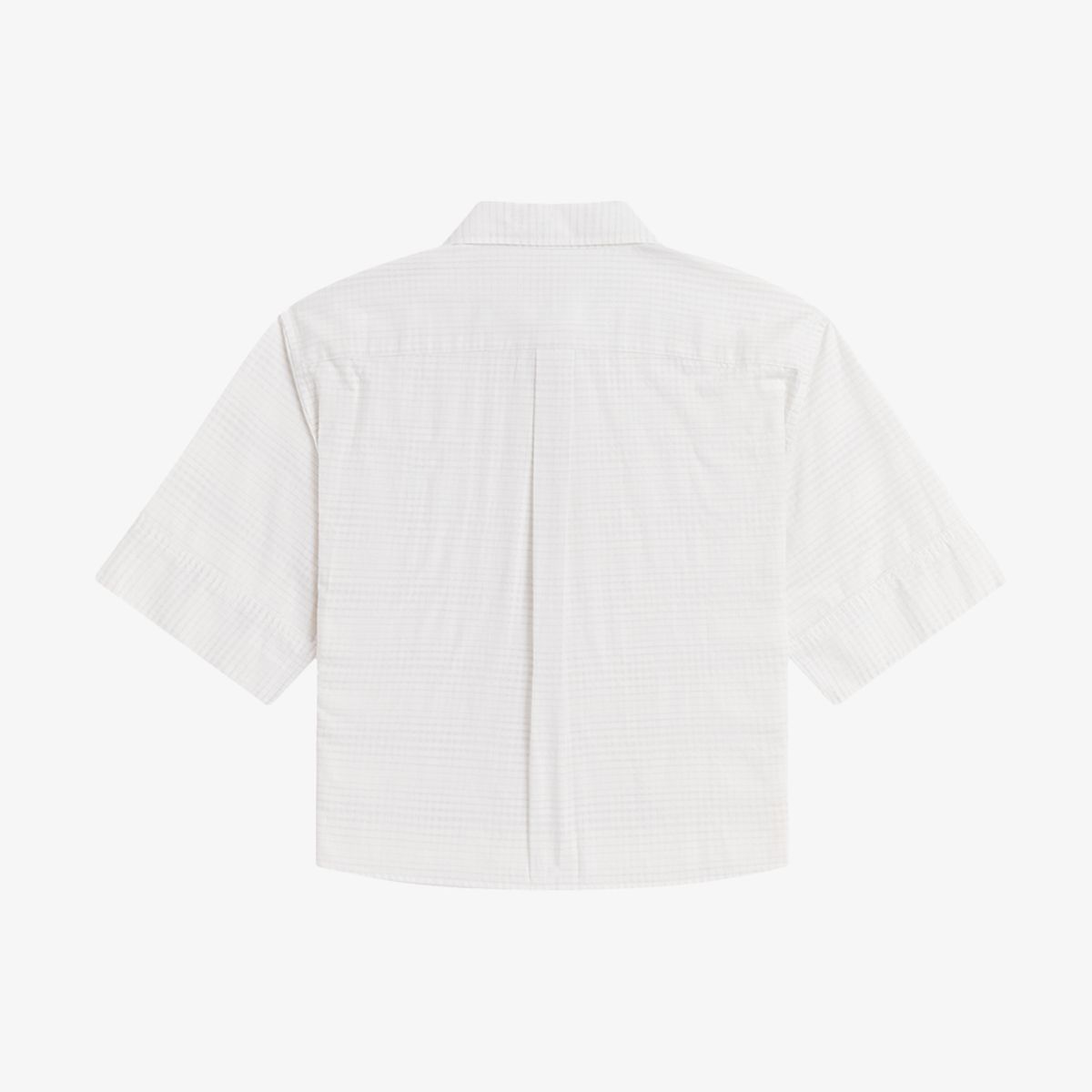 프레드페리(FRED PERRY) [Womens] 오픈 위브 체커보드 셔츠 - 스노우 화이트 AFPF2612188-129