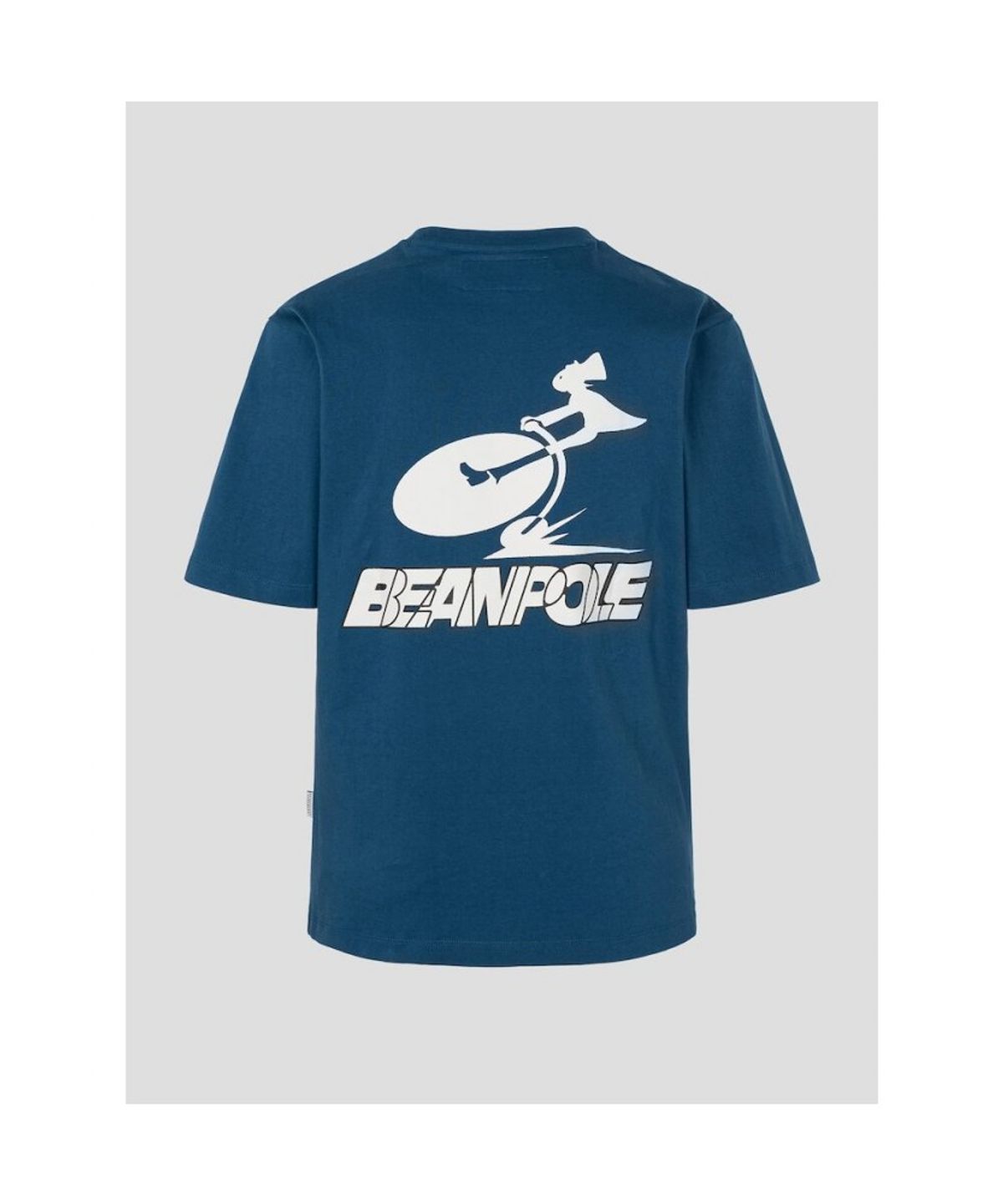 빈폴 멘(BEANPOLE MEN) PAPER PRESS X BEANPOLE 로고 백프린트 티셔츠  블루