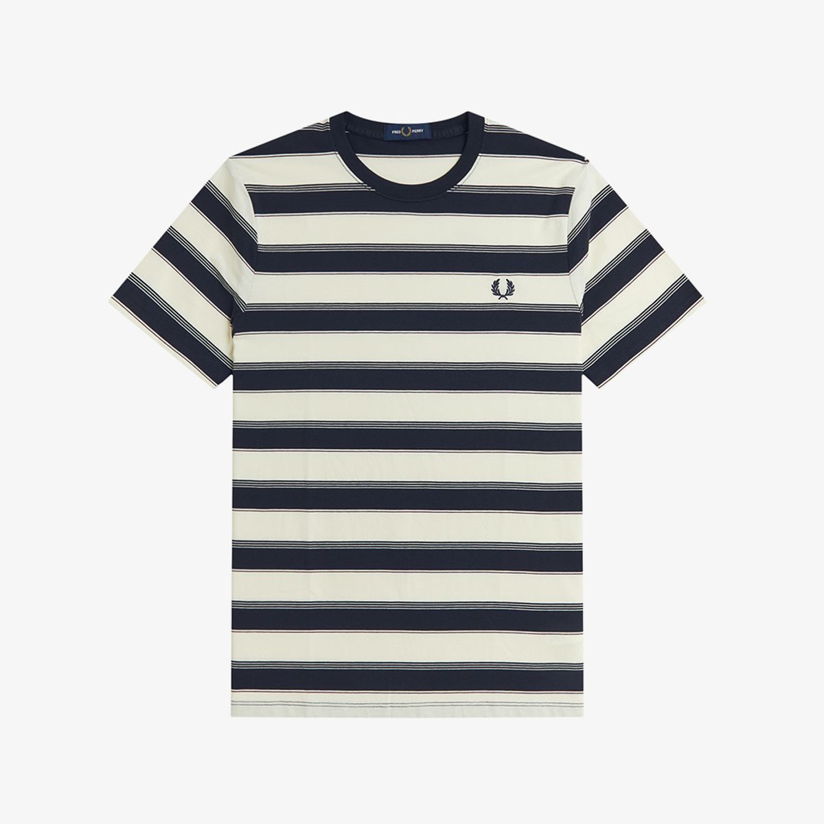 프레드페리(FRED PERRY) [Sport] 파인 스트라이프 티셔츠 - 네이비 AFPM2612409-608