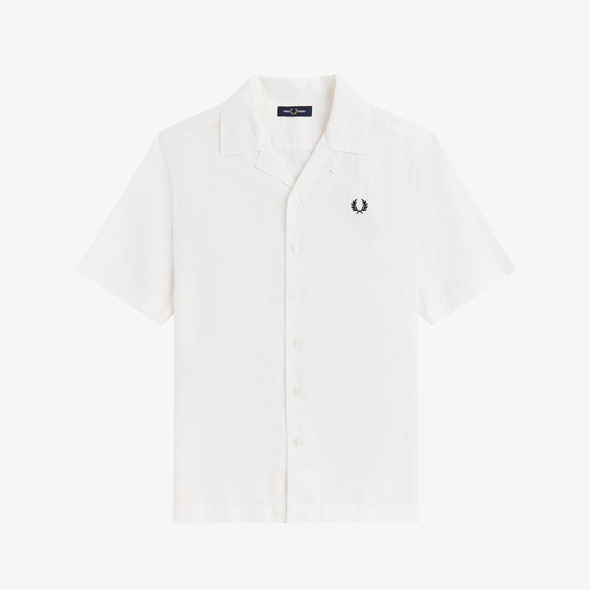 프레드페리(FRED PERRY) [Sharp] 리넨 블렌드 리비어 칼라 셔츠 - 스노우 화이트 AFPM2619894-129