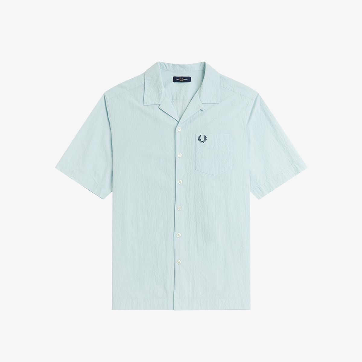 프레드페리(FRED PERRY) [Sharp] 시어서커 리비어 칼라 셔츠 - 라이트아이스 AFPM2612471-R30