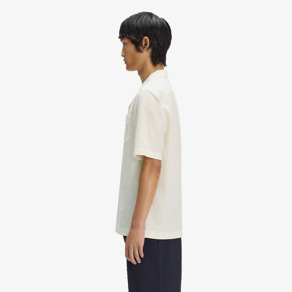 프레드페리(FRED PERRY) [Sharp] 시어서커 리비어 칼라 셔츠 - 에크루 AFPM2612471-560