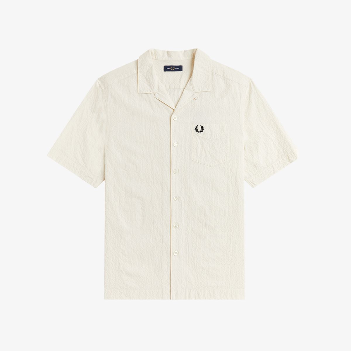 프레드페리(FRED PERRY) [Sharp] 시어서커 리비어 칼라 셔츠 - 에크루 AFPM2612471-560