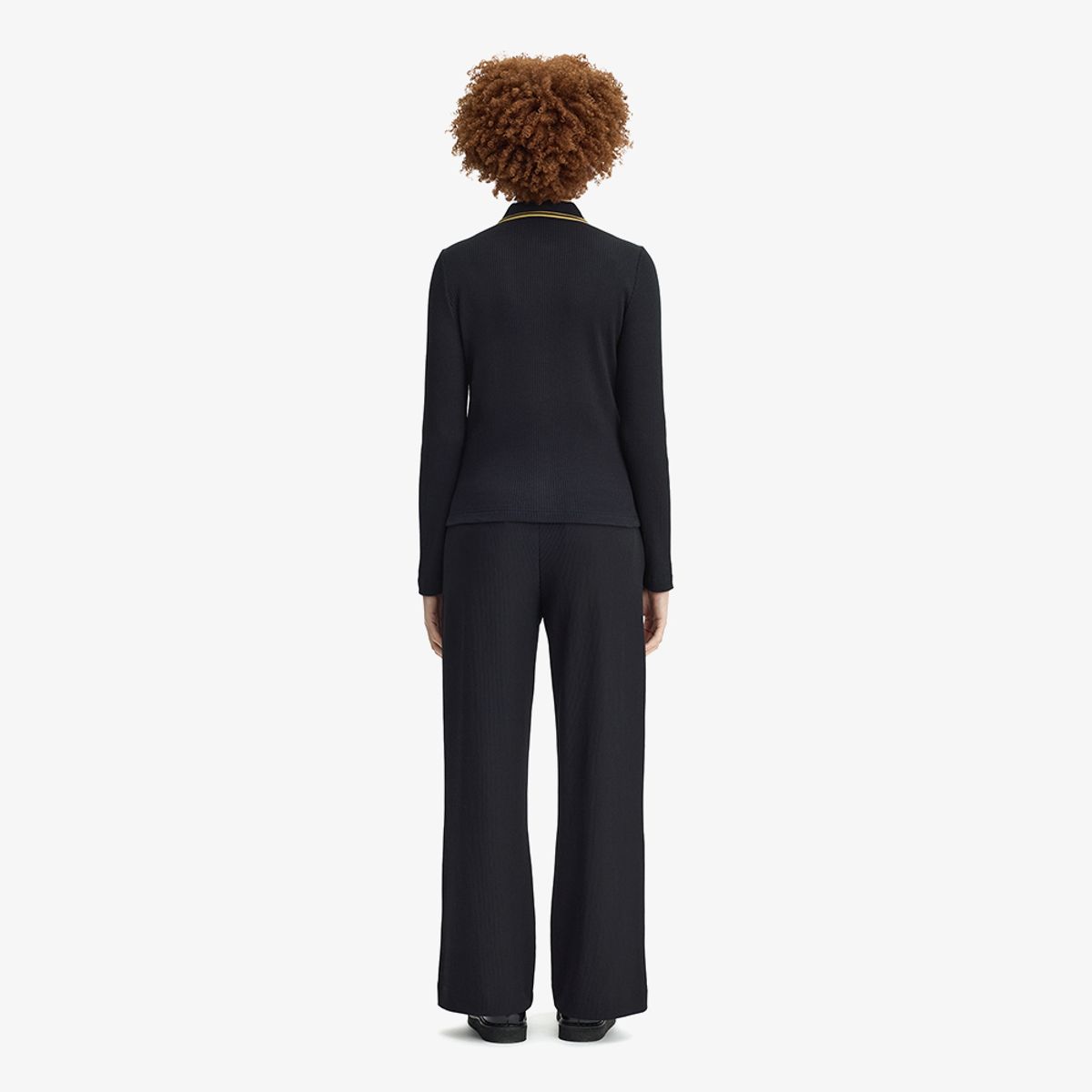 프레드페리(FRED PERRY) [womens] 립 트리코트 트라우저 - 블랙 AFPF2612107-102
