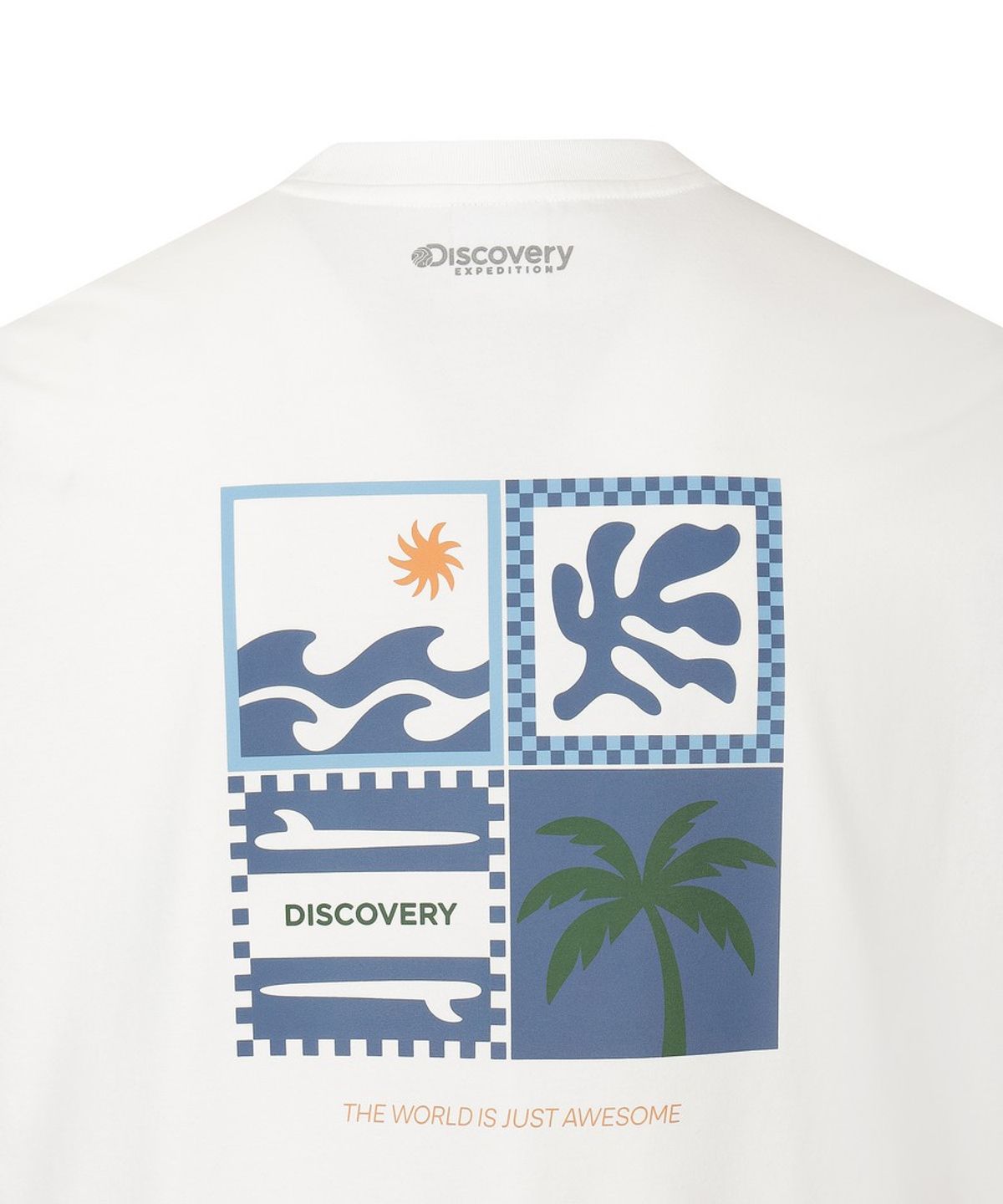 디스커버리 익스페디션(DISCOVERY EXPEDITION) 유니 프레시벤트 리조트 그래픽 반팔티셔츠 (WHITE)