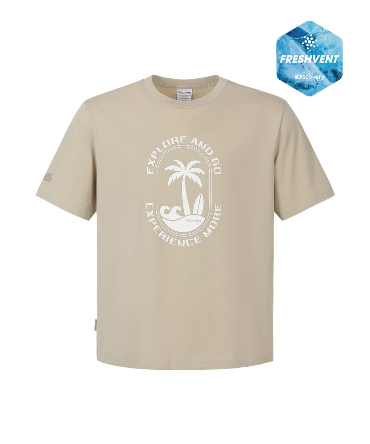 디스커버리 익스페디션(DISCOVERY EXPEDITION) 유니 프레시벤트 아일랜드 그래픽 반팔티셔츠 (BEIGE2)