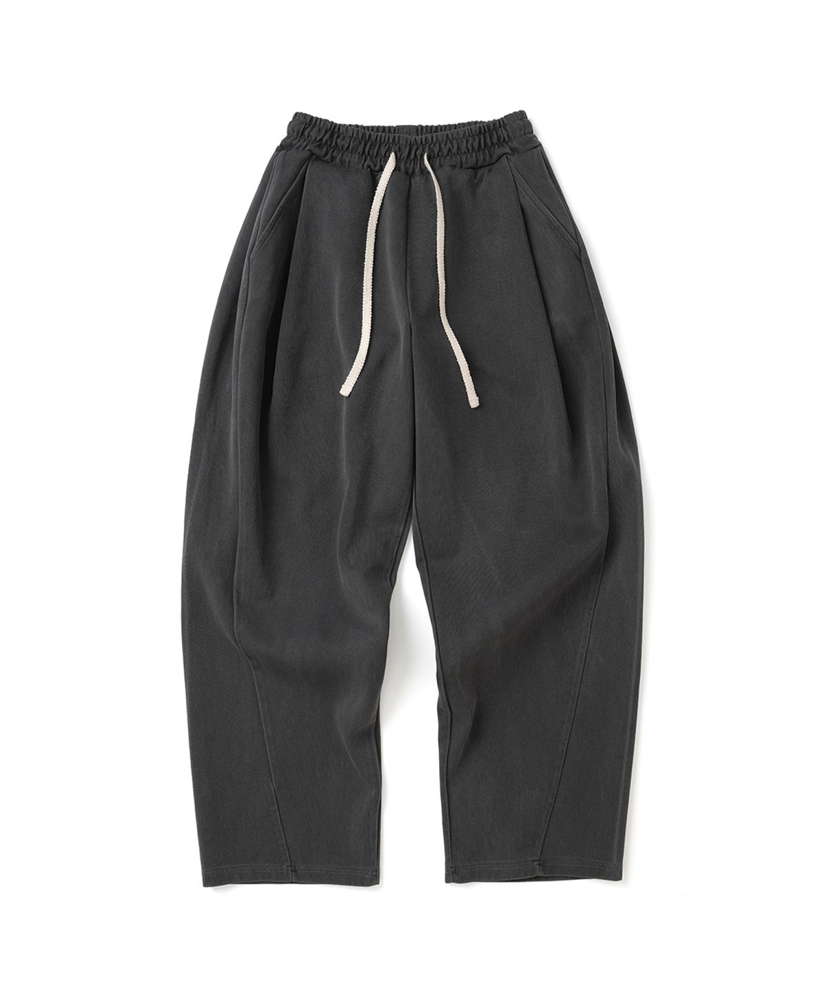 니티드(KNITTED) 피그먼트 커브드 트레이닝 팬츠 WASHING CHARCOAL