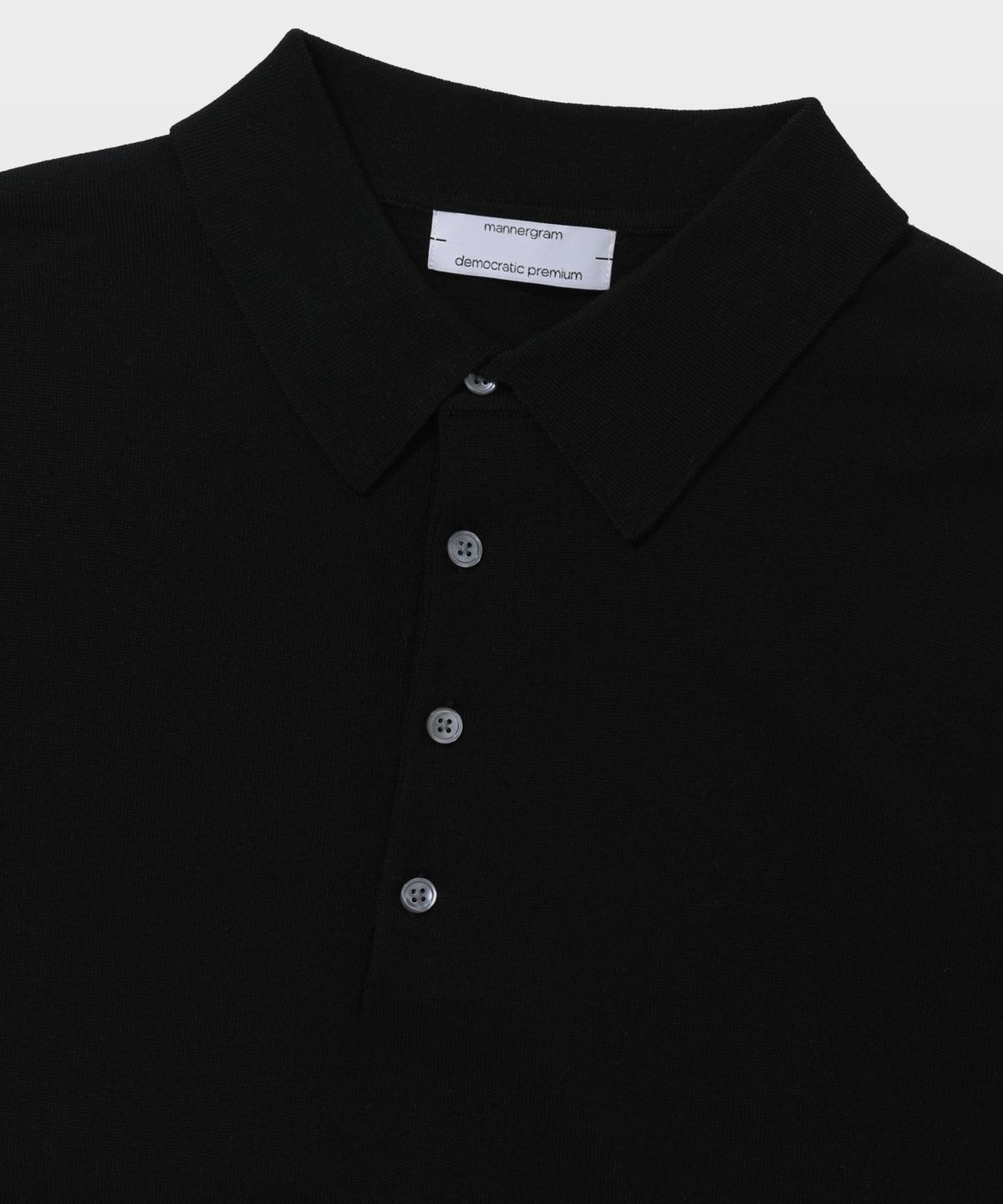 매너그램(MANNERGRAM) [제냐 이태리 수입원사] Zegna YARN 카라니트 블랙_제냐 썸머울100