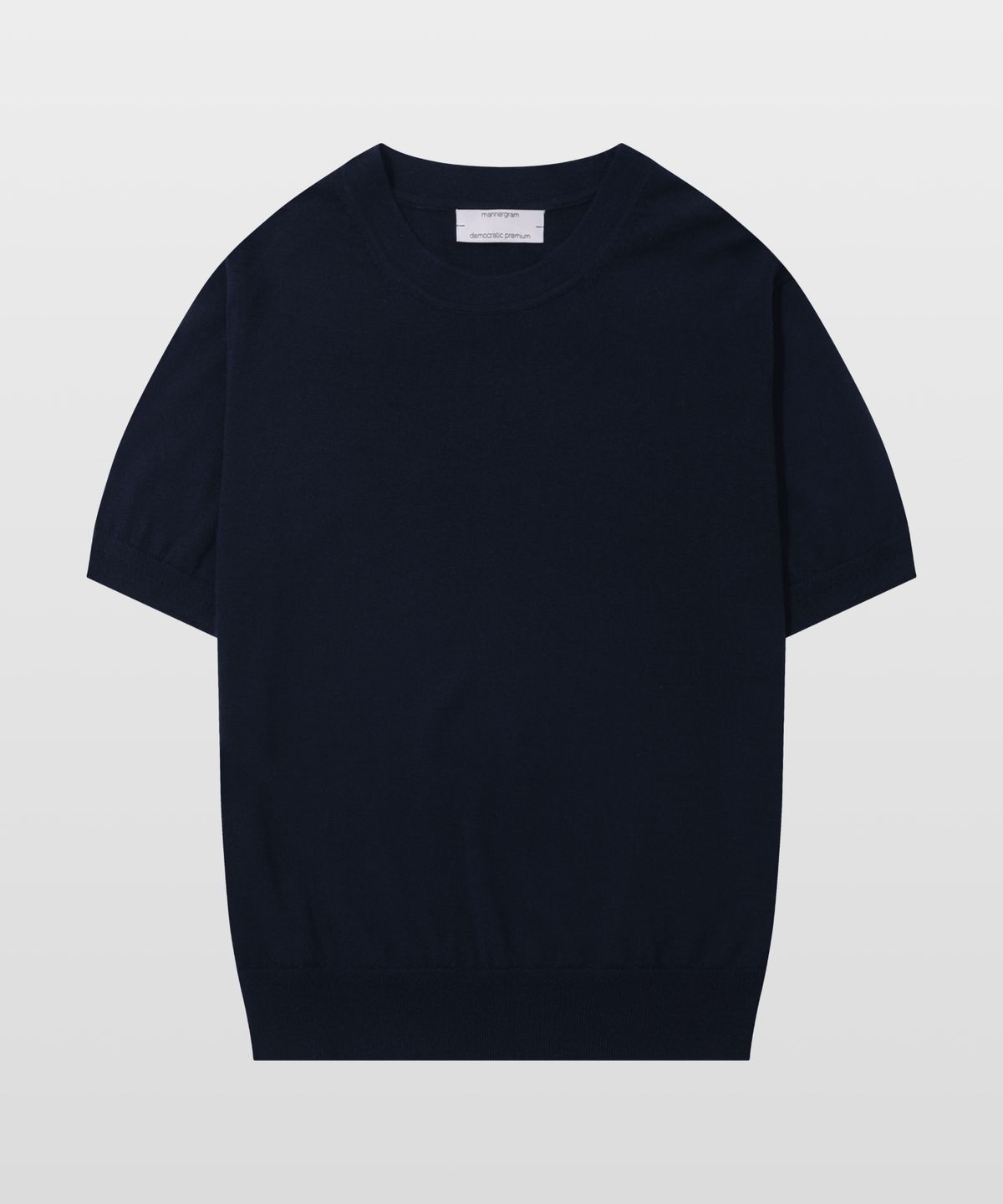 매너그램(MANNERGRAM) [제냐 이태리 수입원사] Zegna YARN 라운드니트 네이비_제냐 썸머울100