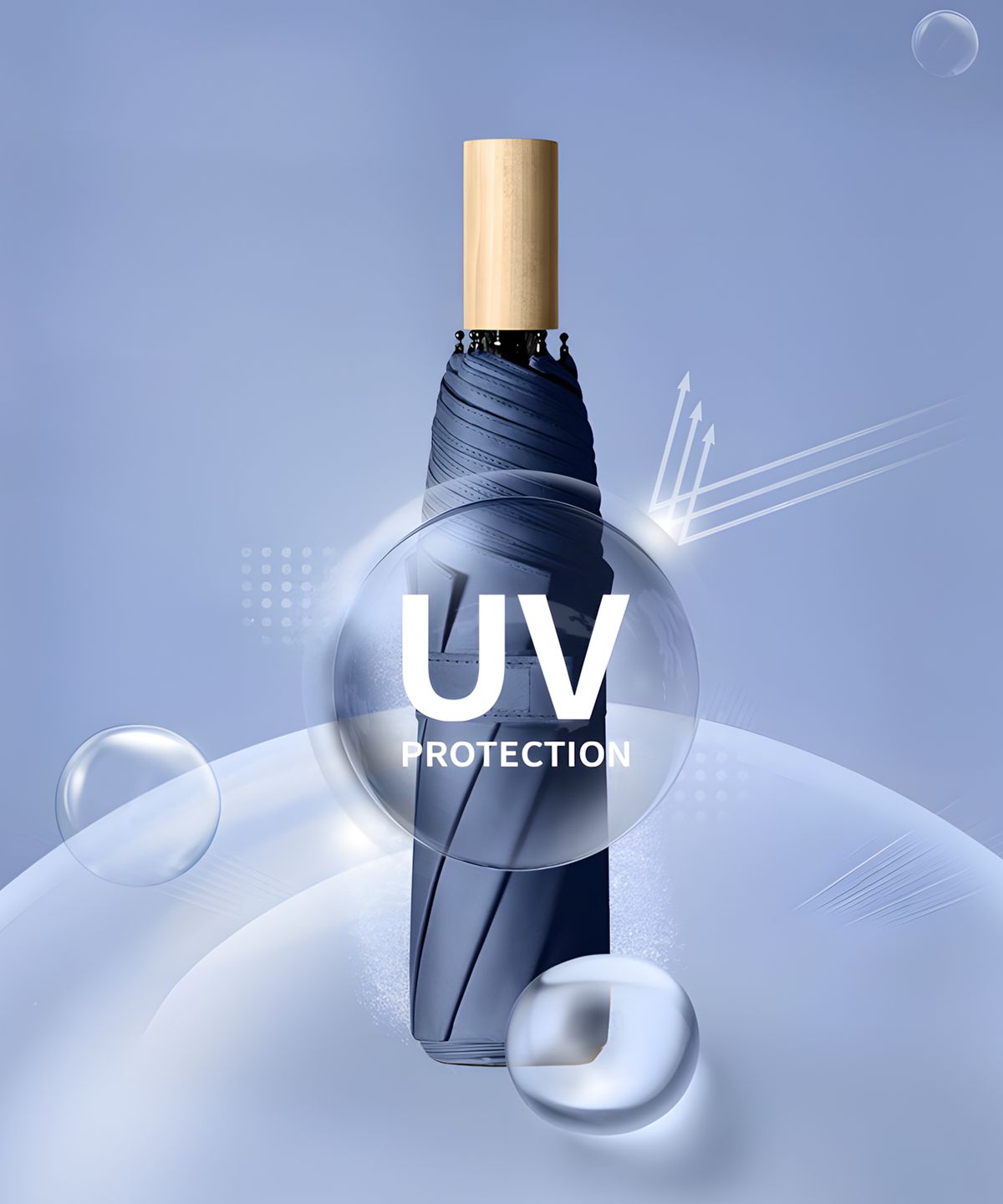 마이브렐라(MYBRELLA) UV 우드 8K 3단 수동 양우산(UPF50+)