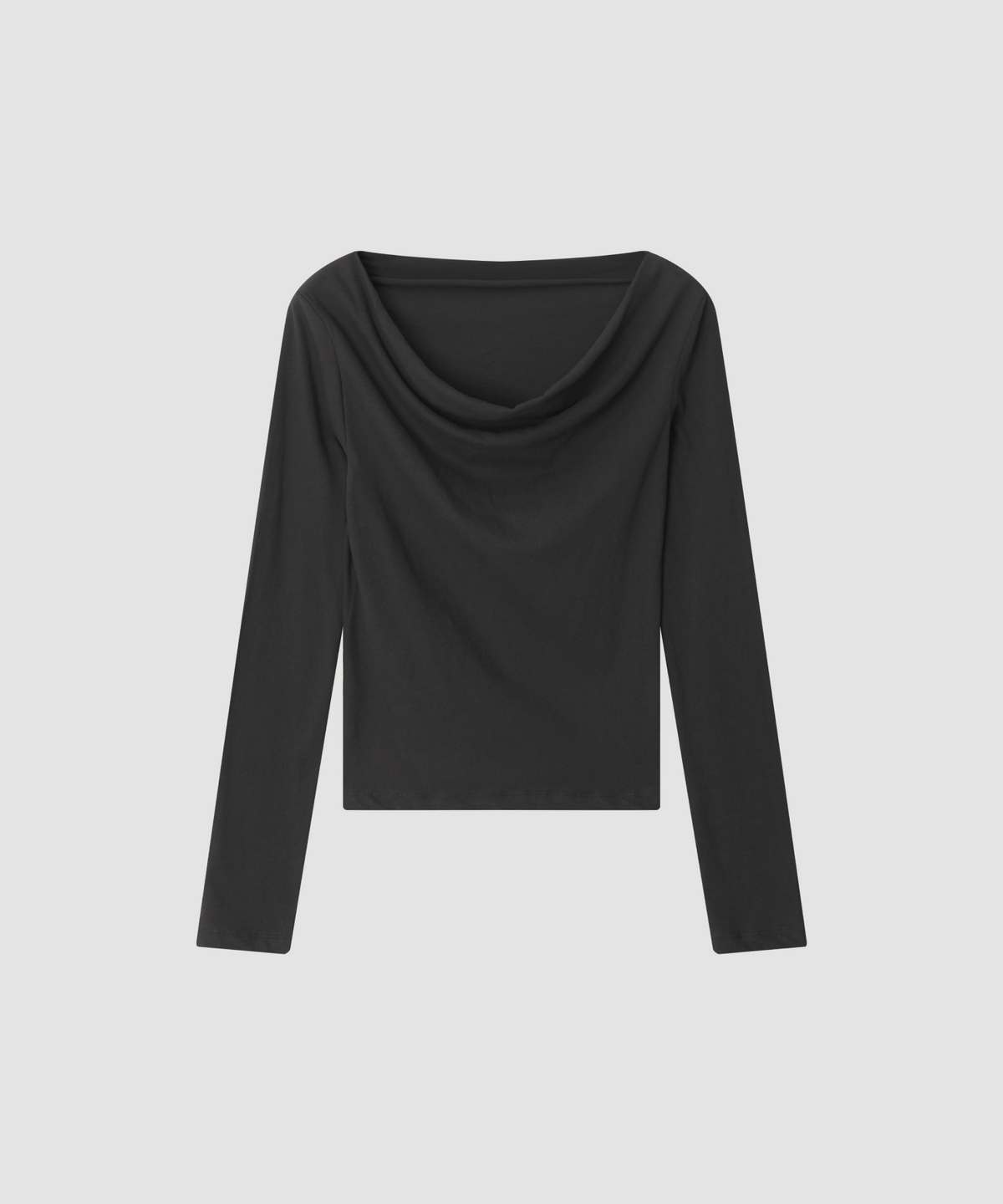 더 릴(THE LILLE) Flow Cotton Drape T_Charcoal
