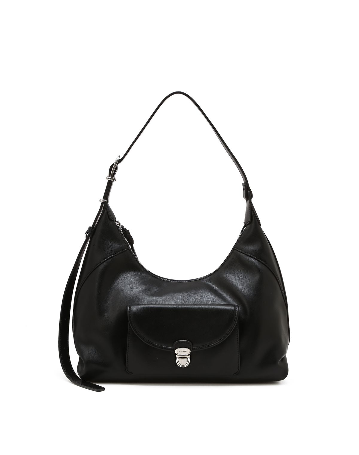 질스튜어트액세서리(JILLSTUART ACC) [LUNE] 룬 푸쉬락 장식 가죽 숄더 S 블랙