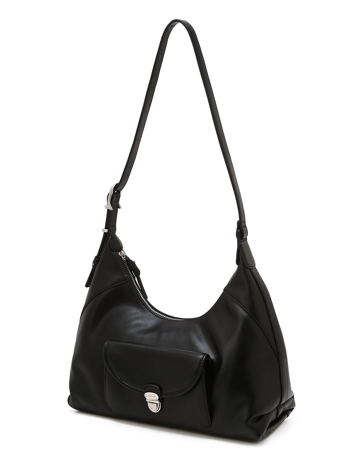 질스튜어트액세서리(JILLSTUART ACC) [LUNE] 룬 푸쉬락 장식 가죽 숄더 S 블랙