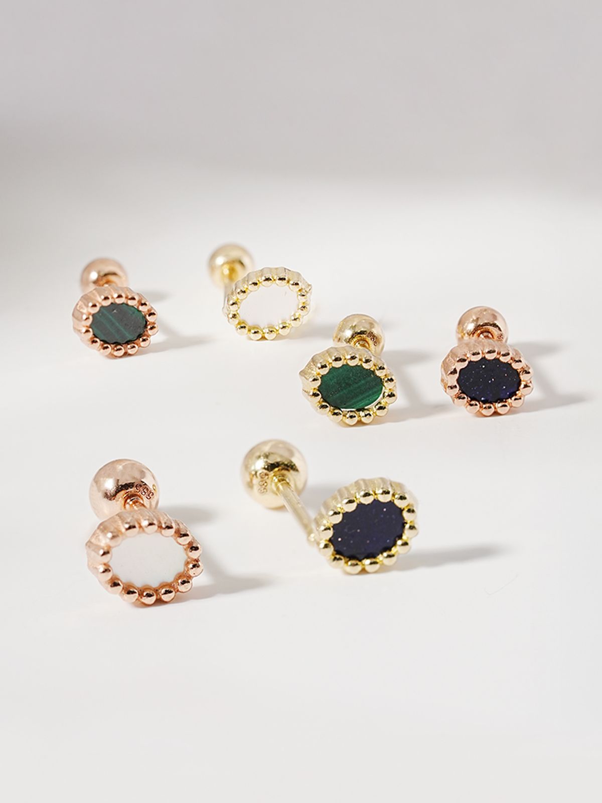 미니멀피어싱(MINIMALPIERCING) 14K 클래식 타원형 앤틱 피어싱 귀걸이