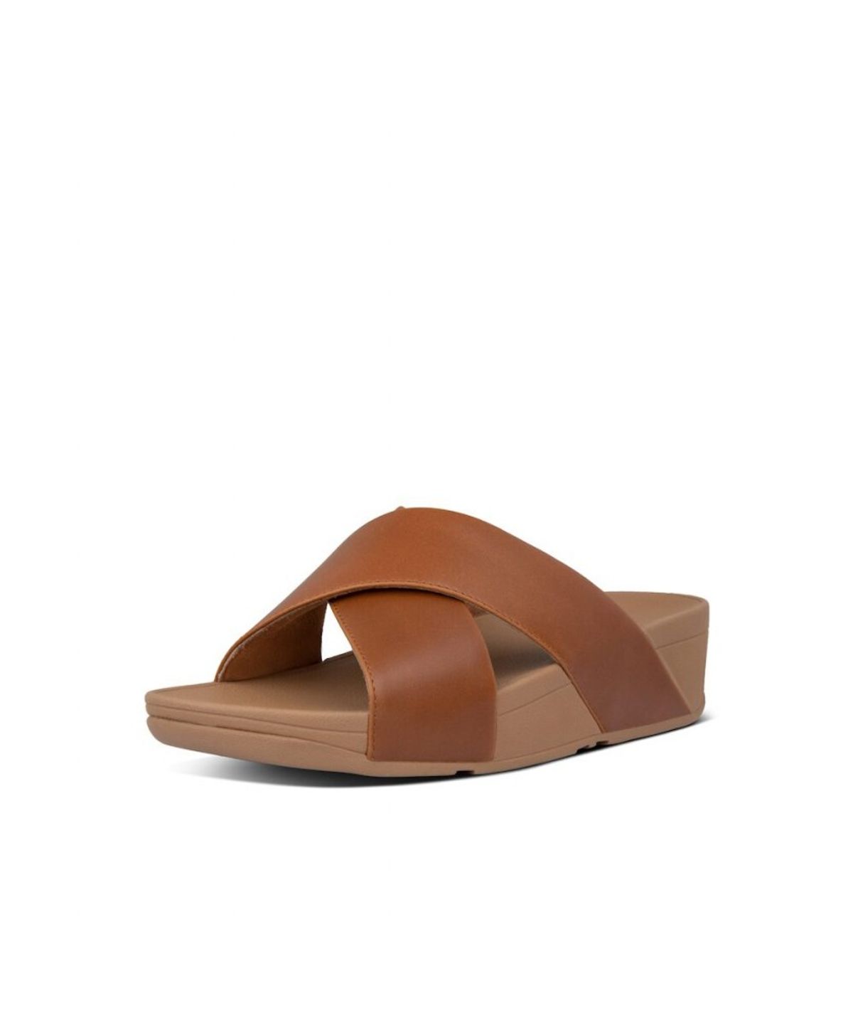 핏플랍(FITFLOP) [FITFLOP][삼성물산공식] 여성 루루 크로스 슬라이드 레더 샌들  라이트 탄 (FT64K2D16A)