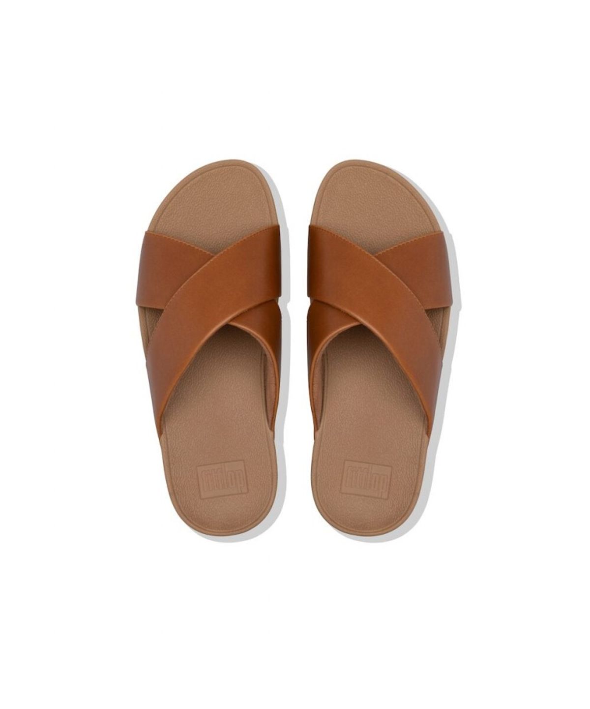 핏플랍(FITFLOP) [FITFLOP][삼성물산공식] 여성 루루 크로스 슬라이드 레더 샌들  라이트 탄 (FT64K2D16A)