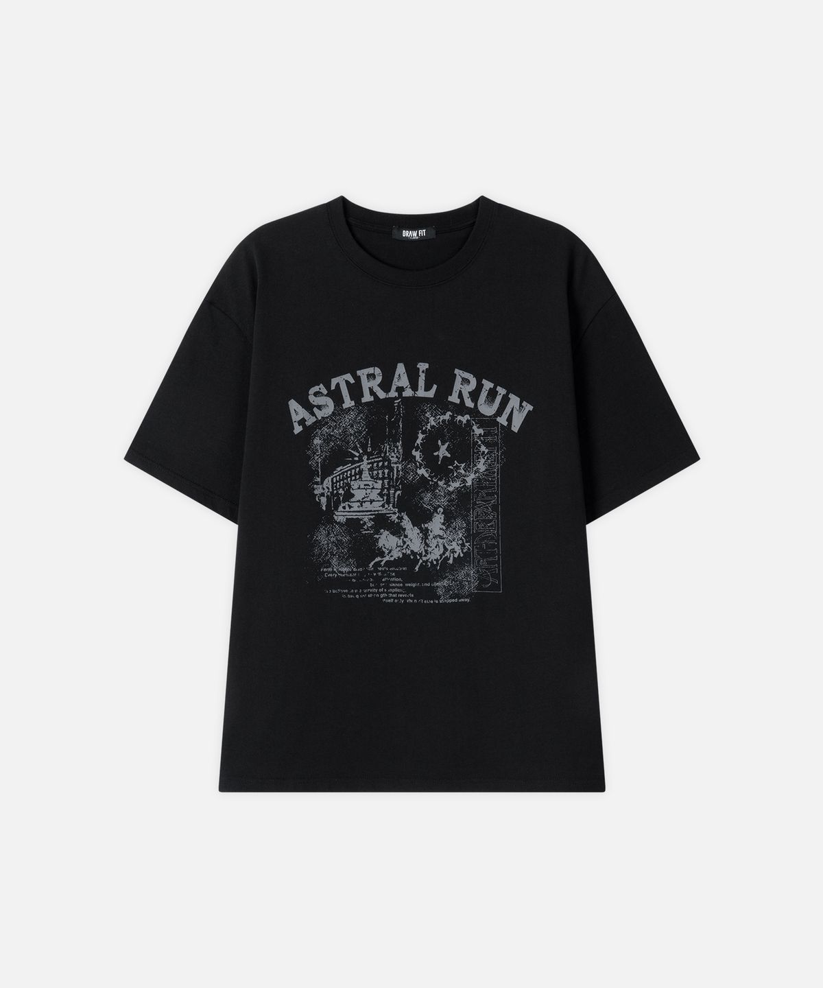 드로우핏(DRAW FIT) 아스트랄 런 하프 티셔츠 [BLACK]