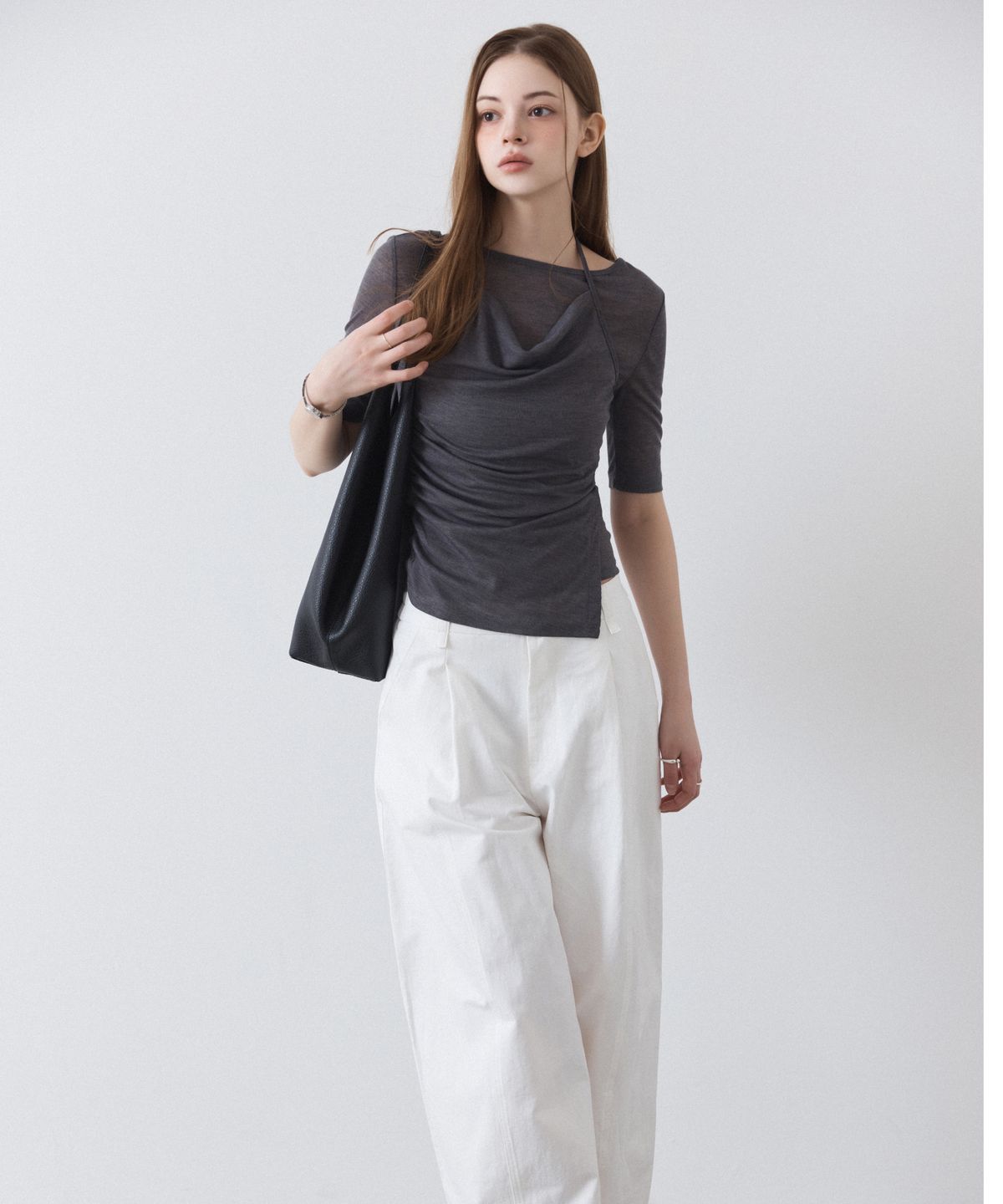 미쏘(MIXXO) 벌룬핏 원턱 코튼팬츠 RE TCG34SS_MIWTCG51QS