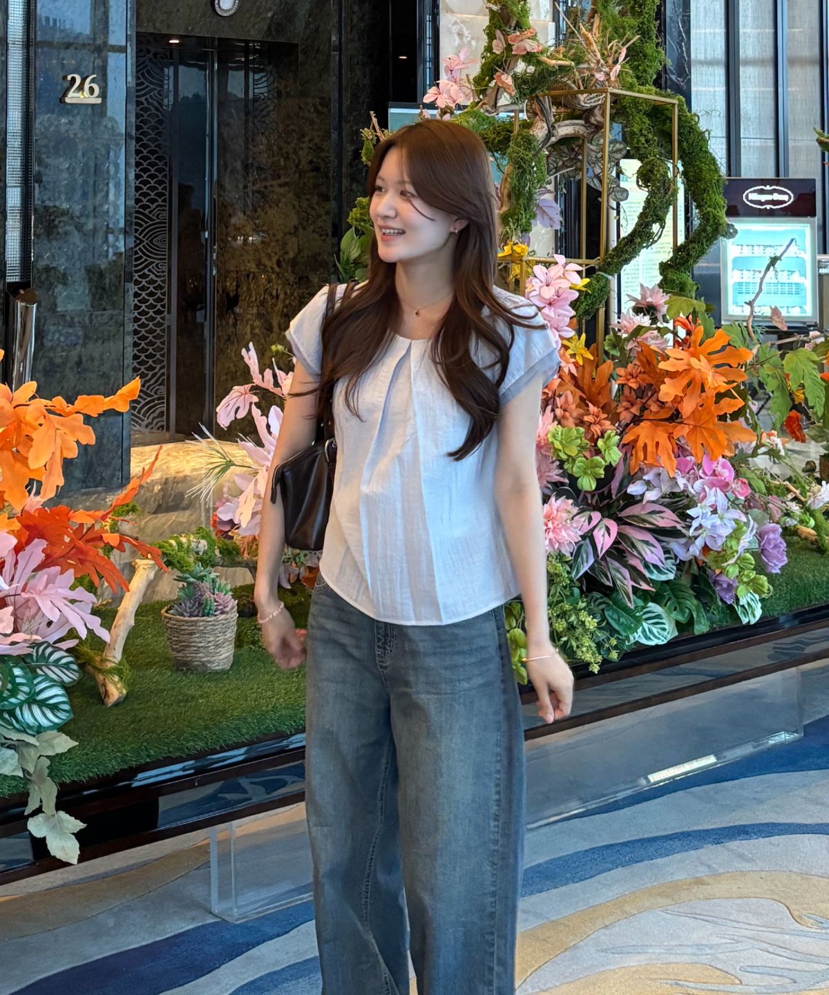 미쏘(MIXXO) 오간자 레이어드 블라우스_MIWBWG511G