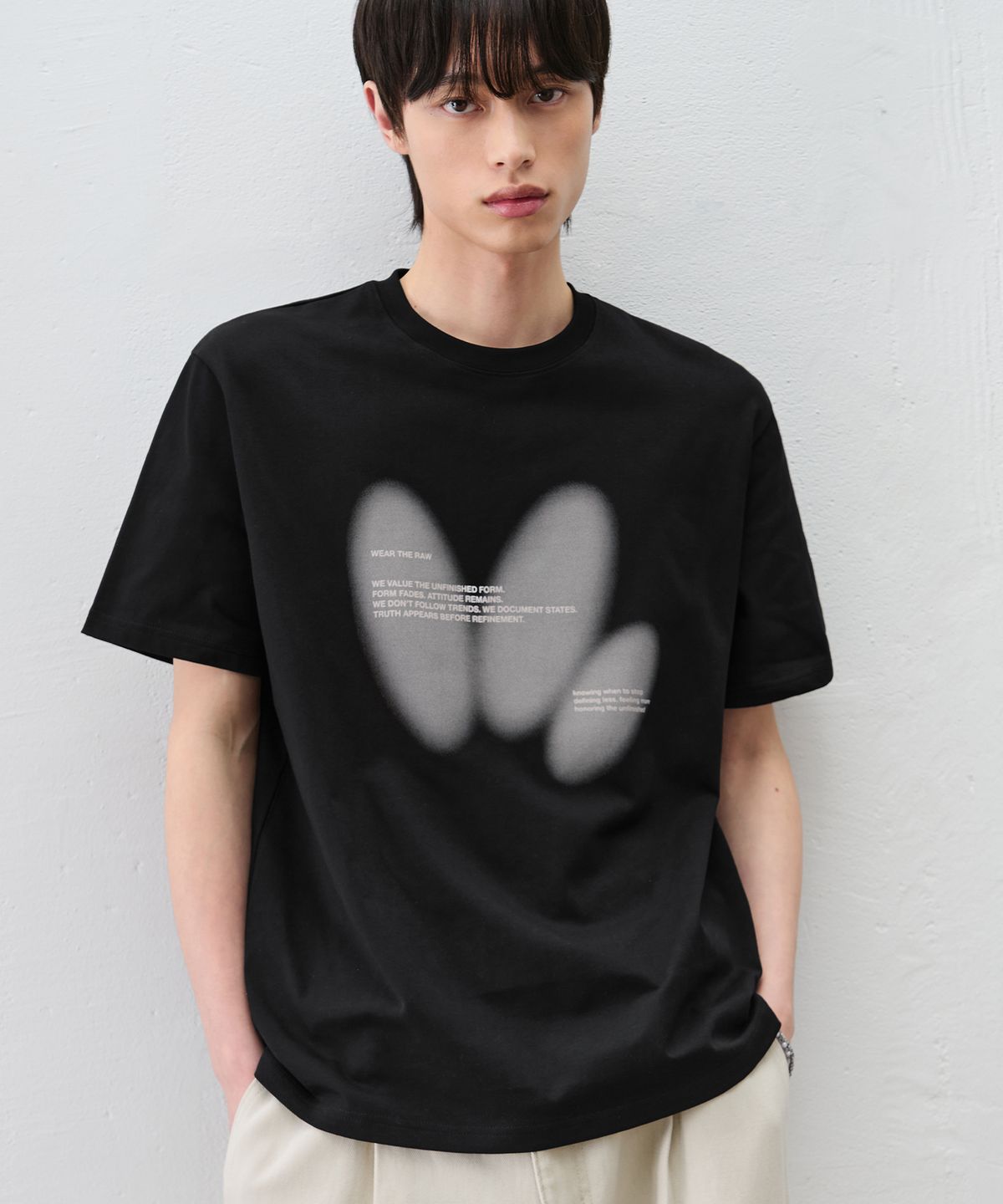 드로우핏(DRAW FIT) 웨어 더 로우 하프 티셔츠 [BLACK]