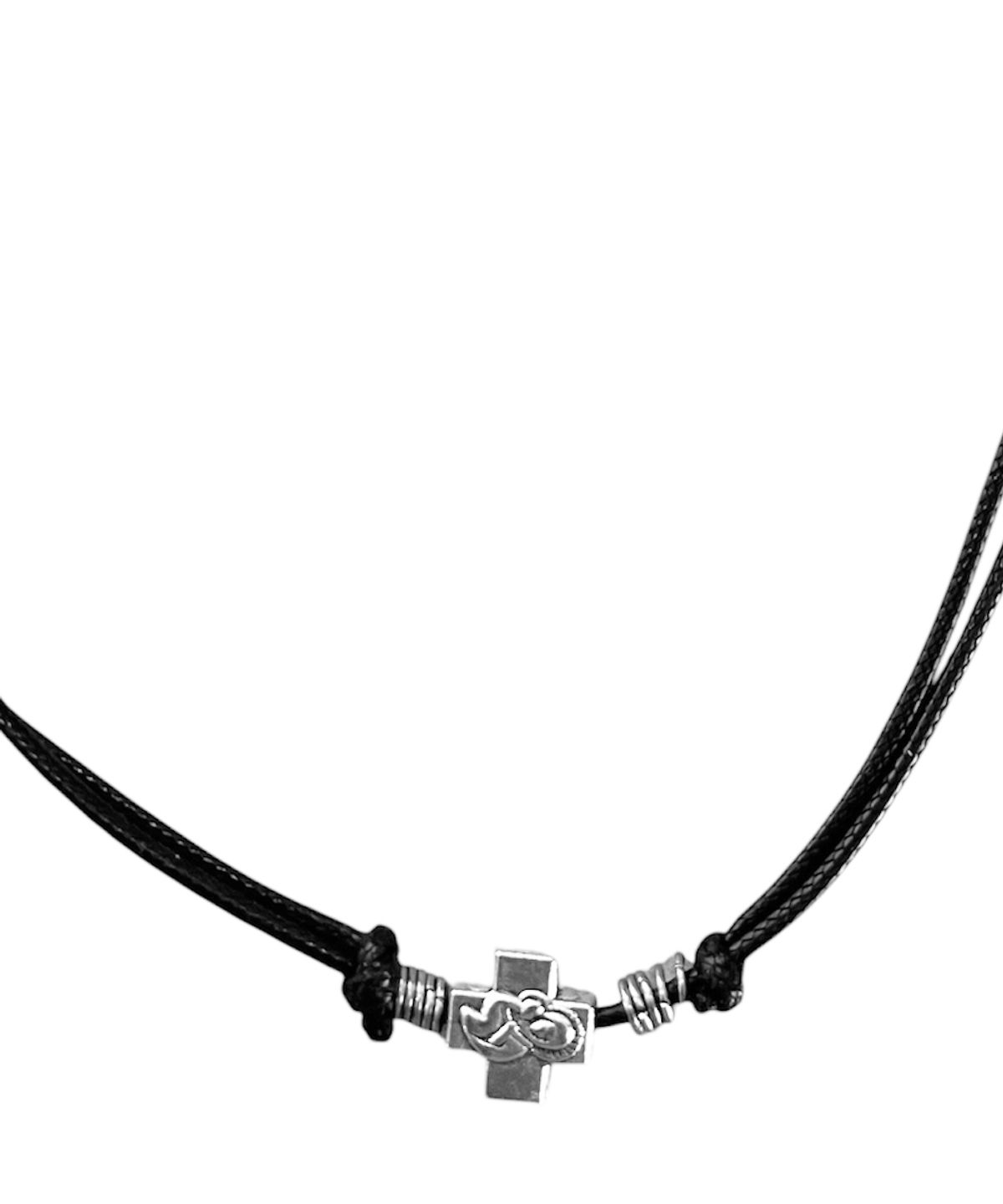 스케이터락(SK8ER ROCK) Void Cross String Necklace ((black))