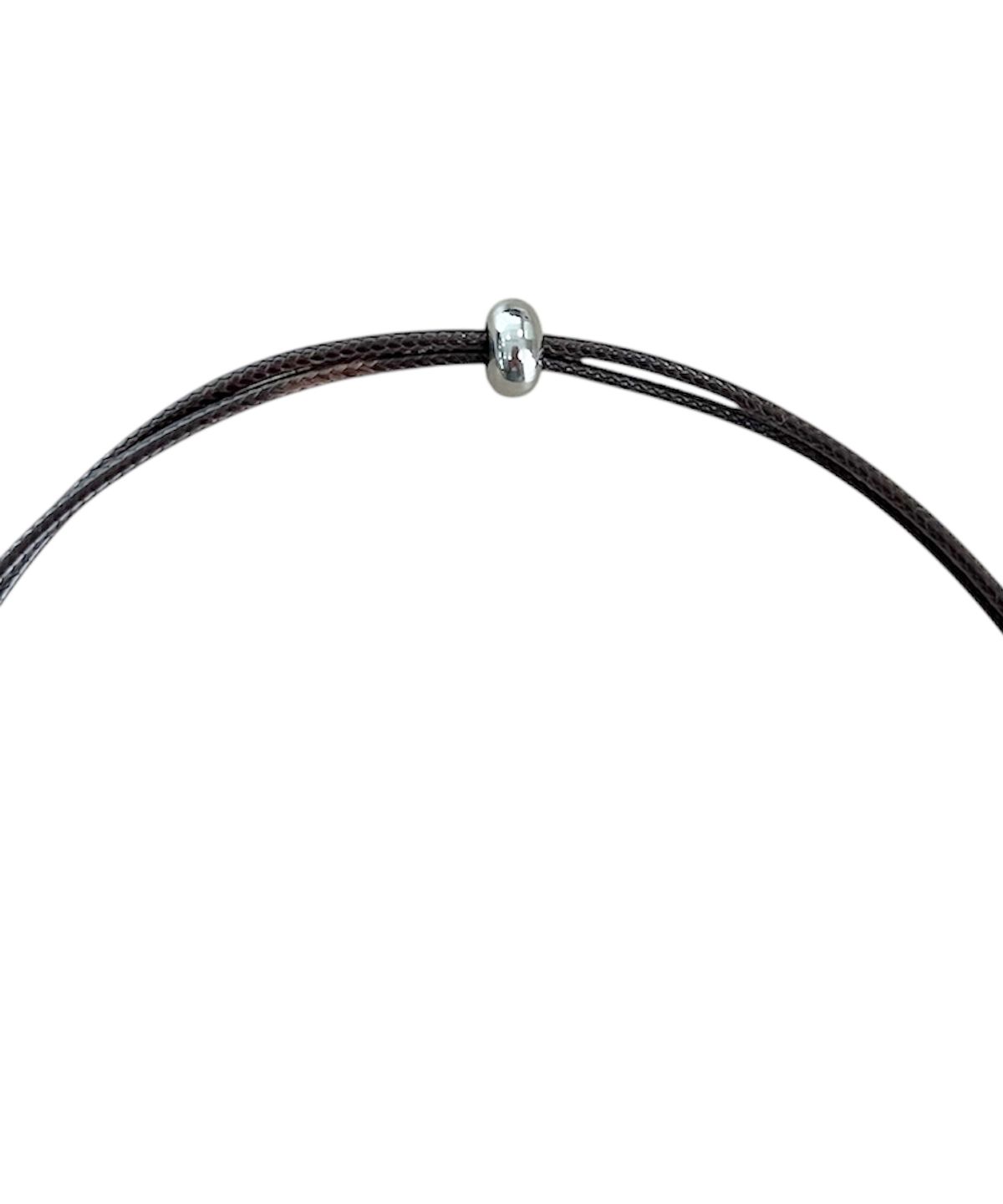 스케이터락(SK8ER ROCK) Void Cross String Necklace ((brown))