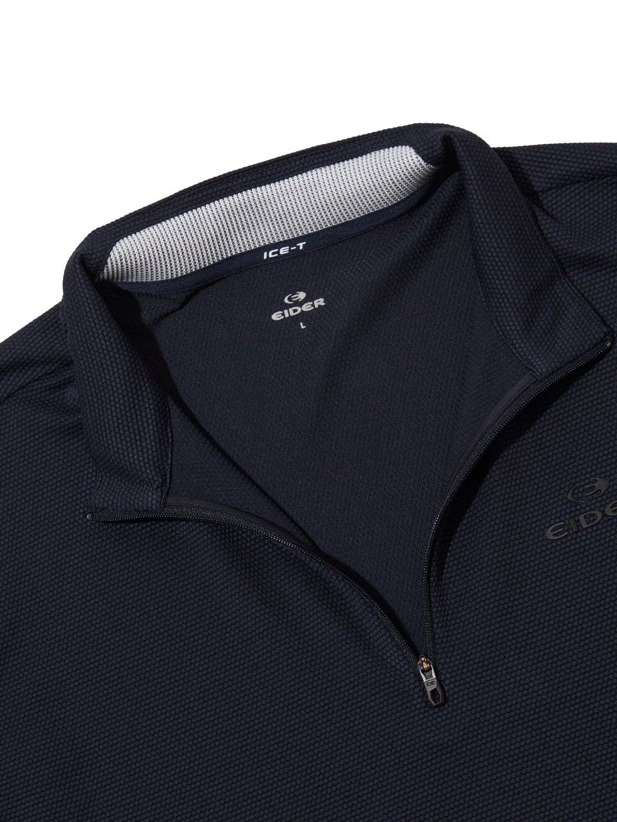 아이더(EIDER) ICE-T (아이스티) 남성 버블 반팔 짚업 티셔츠_Dark Navy