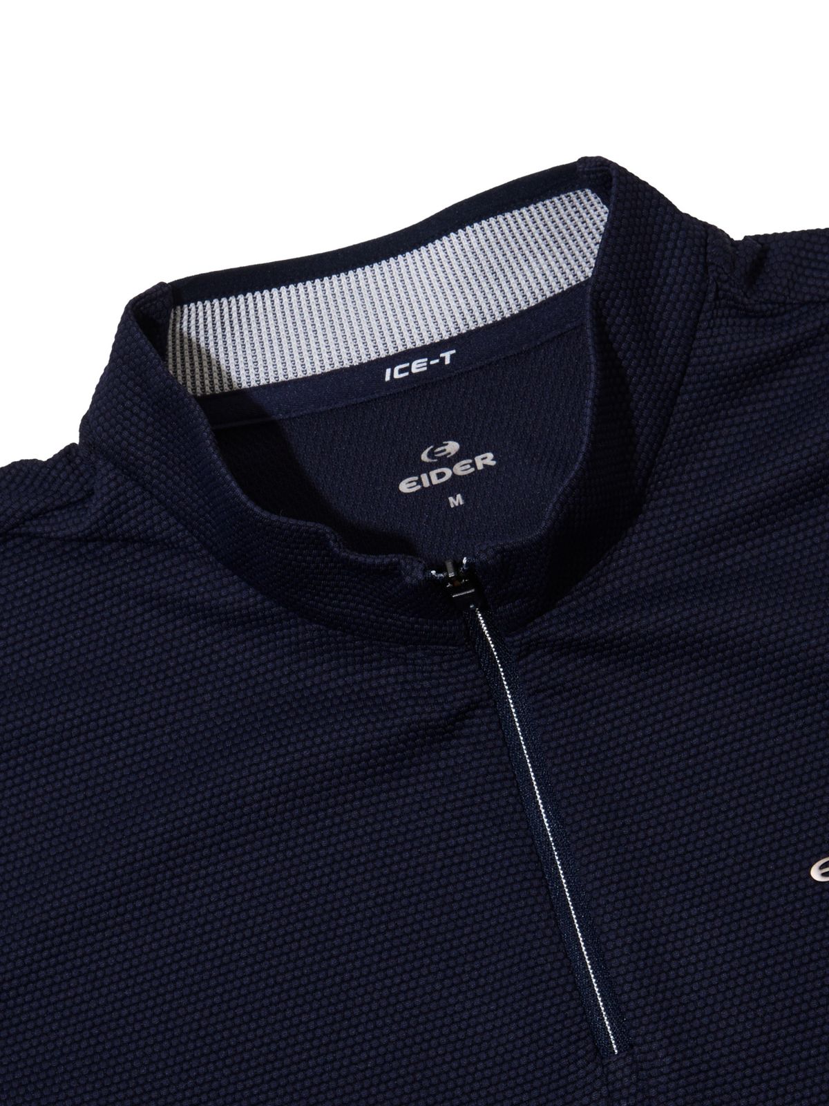 아이더(EIDER) ICE-T (아이스티) 여성 버블 반팔 짚업 티셔츠_Dark Navy