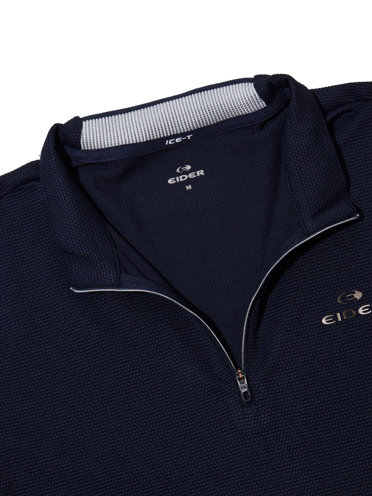 아이더(EIDER) ICE-T (아이스티) 여성 버블 반팔 짚업 티셔츠_Dark Navy