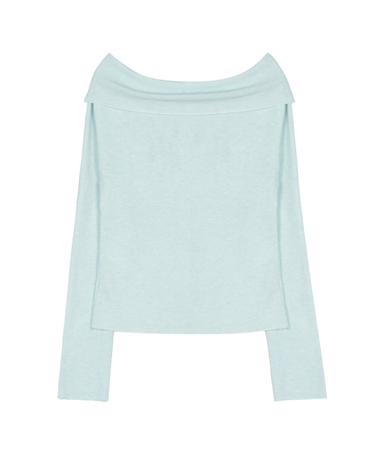 닉앤니콜(NICK&NICOLE) OFF SHOULDER BUTTON CARDIGAN_SKY BLUE