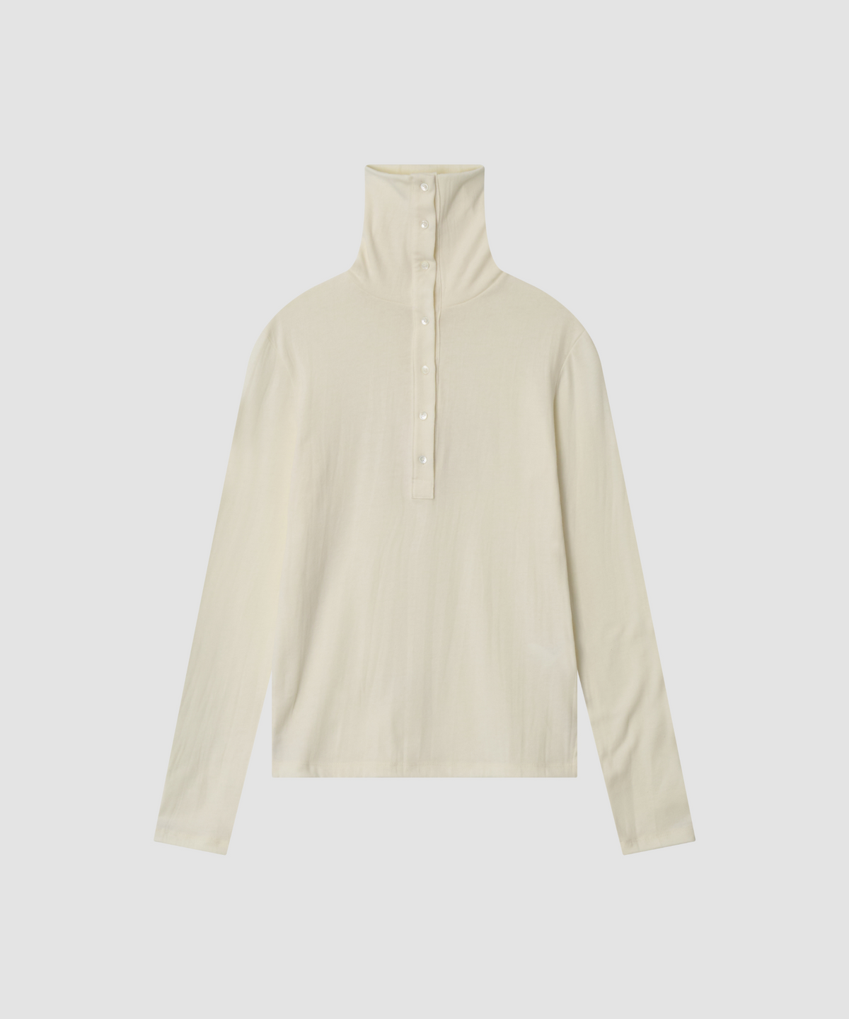 더 릴(THE LILLE) High-Neck Button Open T_Ivory