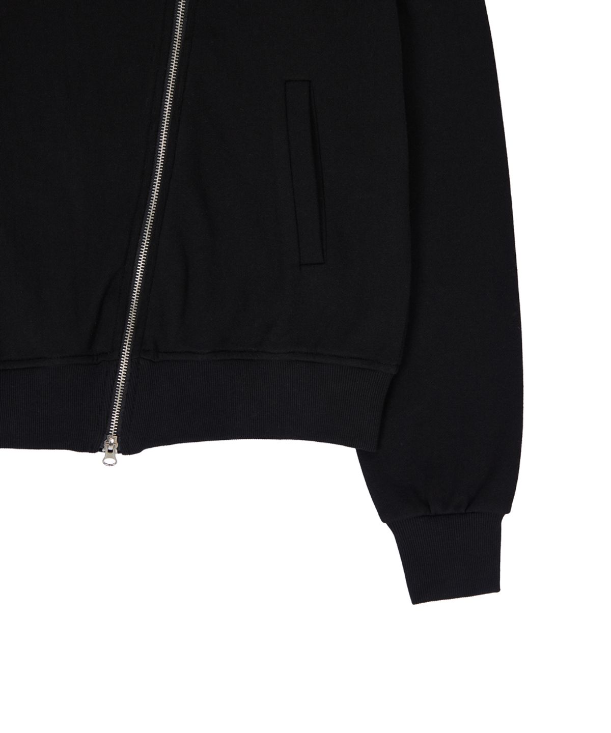 러브이즈트루(LUVISTRUE) GT OVER FIT UNBALANCE HOOD ZIP UP(BLACK)