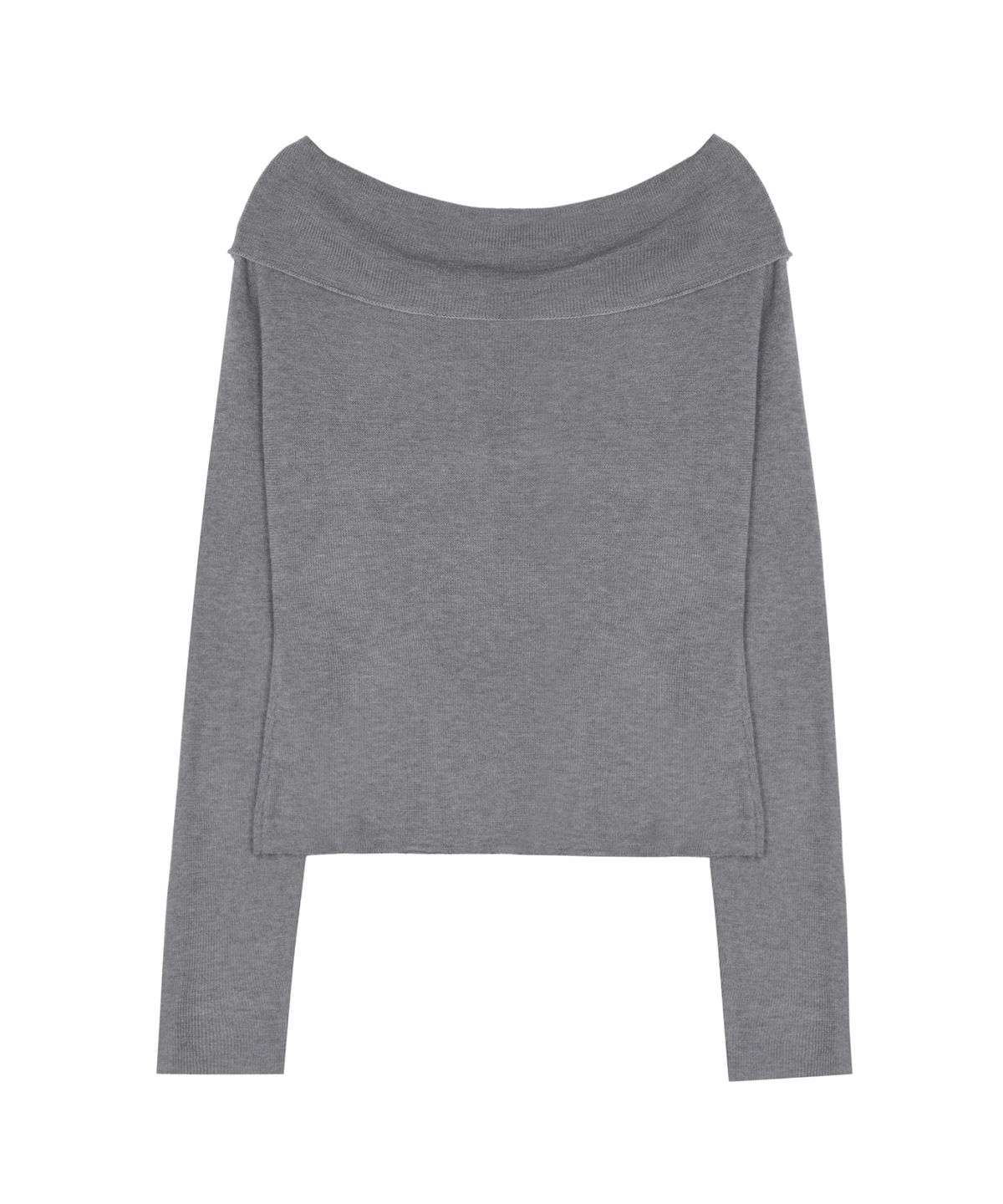 닉앤니콜(NICK&NICOLE) OFF SHOULDER BUTTON CARDIGAN_CHARCOAL