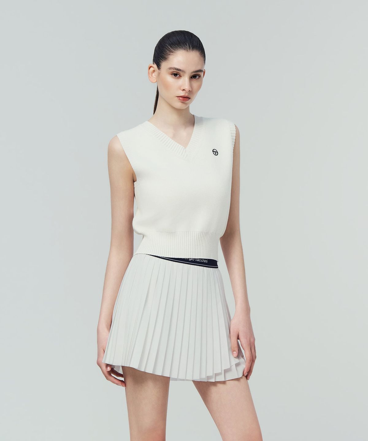 세르지오 타키니(SERGIO TACCHINI) W 스웨터 베스트 (White)
